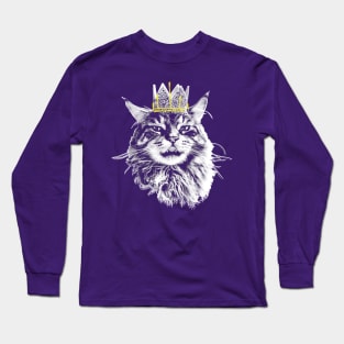 Long Live the King Grafitti Cat Face Long Sleeve T-Shirt